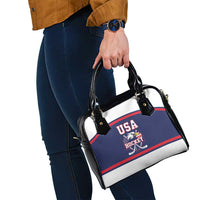 USA Ice Hockey Shoulder Handbag American Eagle Spirit Blue Version