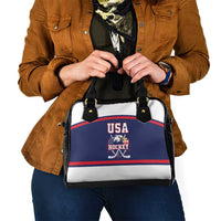 USA Ice Hockey Shoulder Handbag American Eagle Spirit Blue Version
