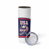 USA Ice Hockey Custom Skinny Tumbler American Eagle Spirit Blue Version