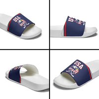 USA Ice Hockey Slide Sandals American Eagle Spirit Blue Version