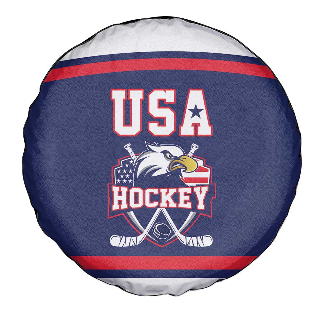 USA Ice Hockey Spare Tire Cover American Eagle Spirit Blue Version