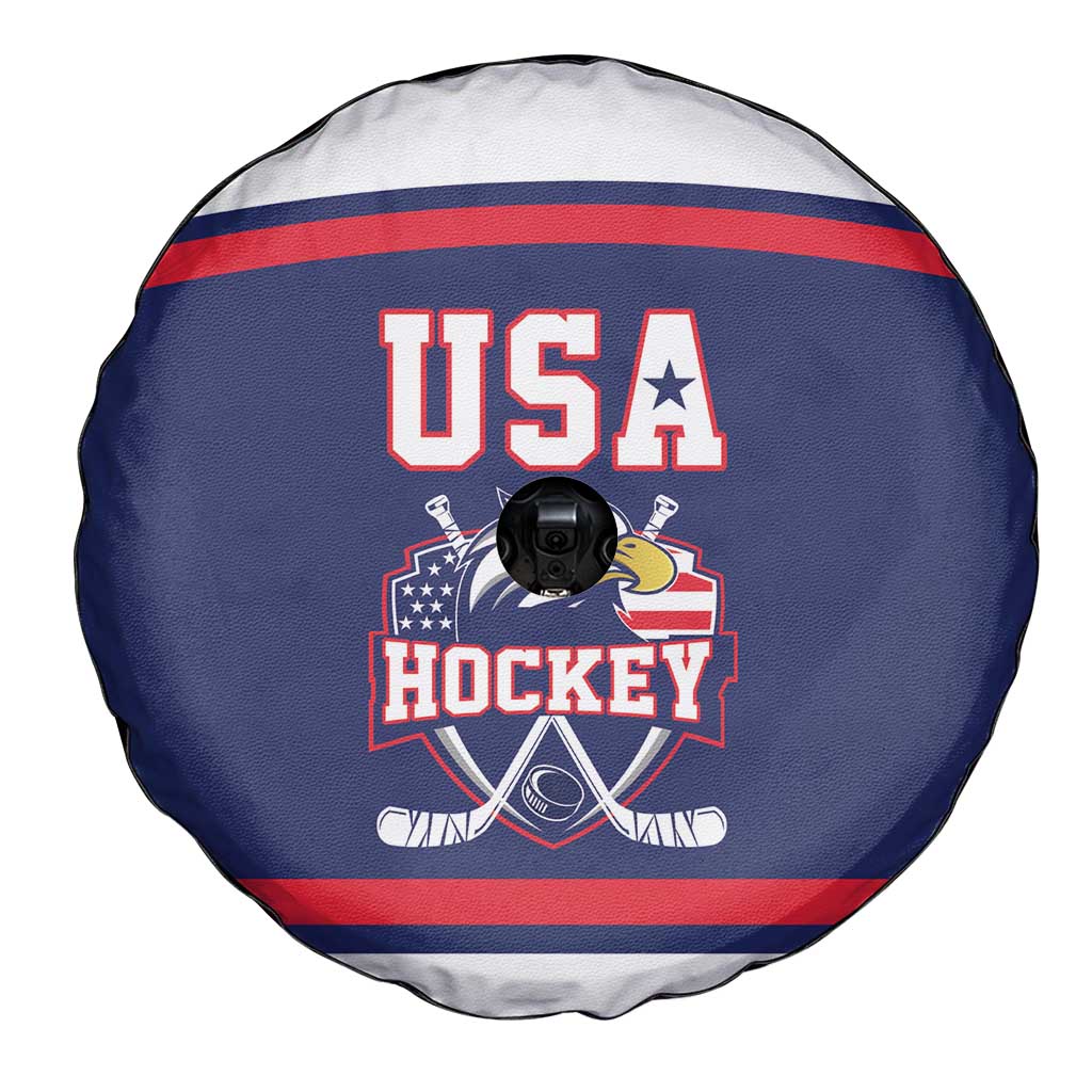 USA Ice Hockey Spare Tire Cover American Eagle Spirit Blue Version