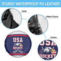 USA Ice Hockey Spare Tire Cover American Eagle Spirit Blue Version