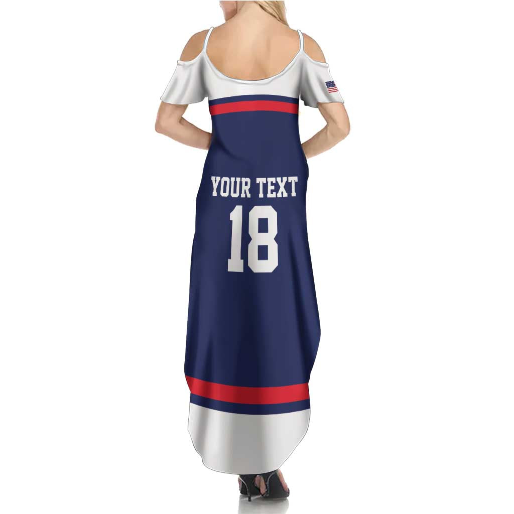 USA Ice Hockey Custom Summer Maxi Dress American Eagle Spirit Blue Version