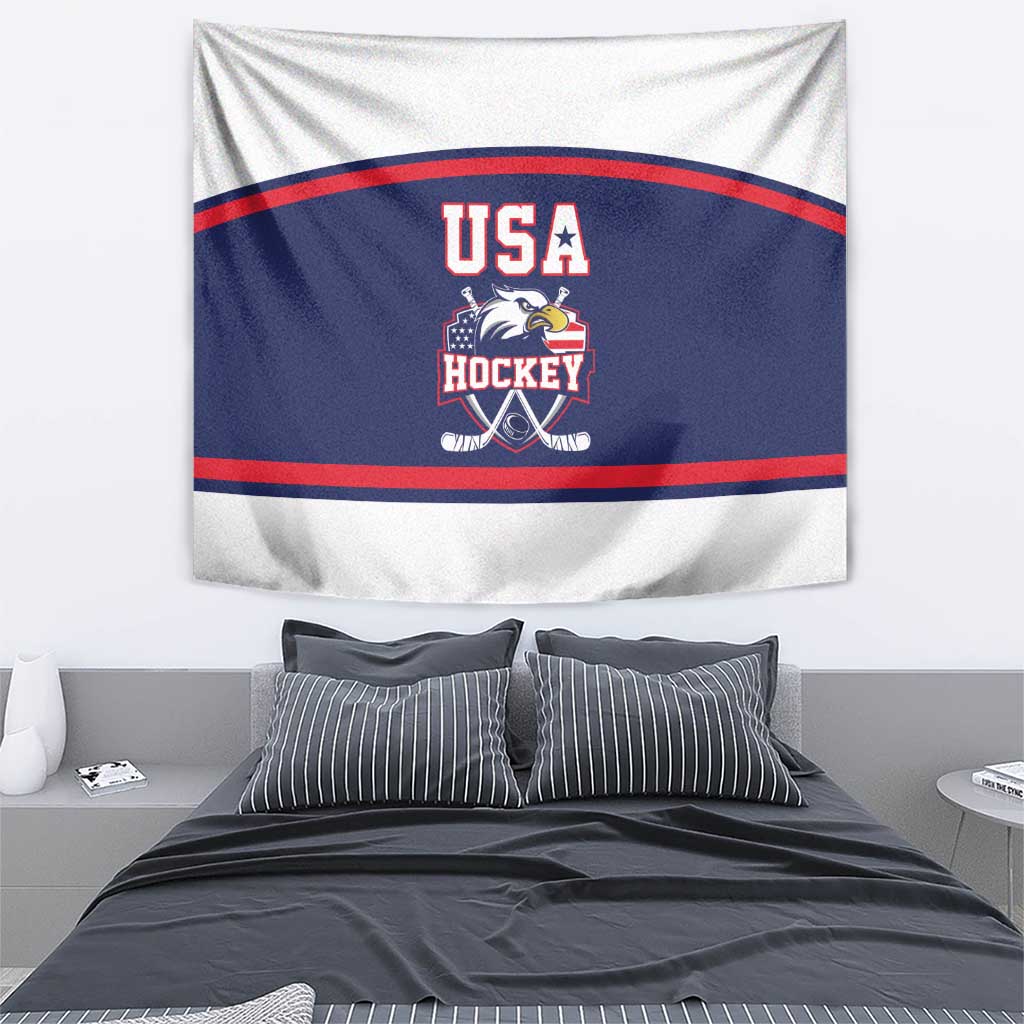 USA Ice Hockey Tapestry American Eagle Spirit Blue Version