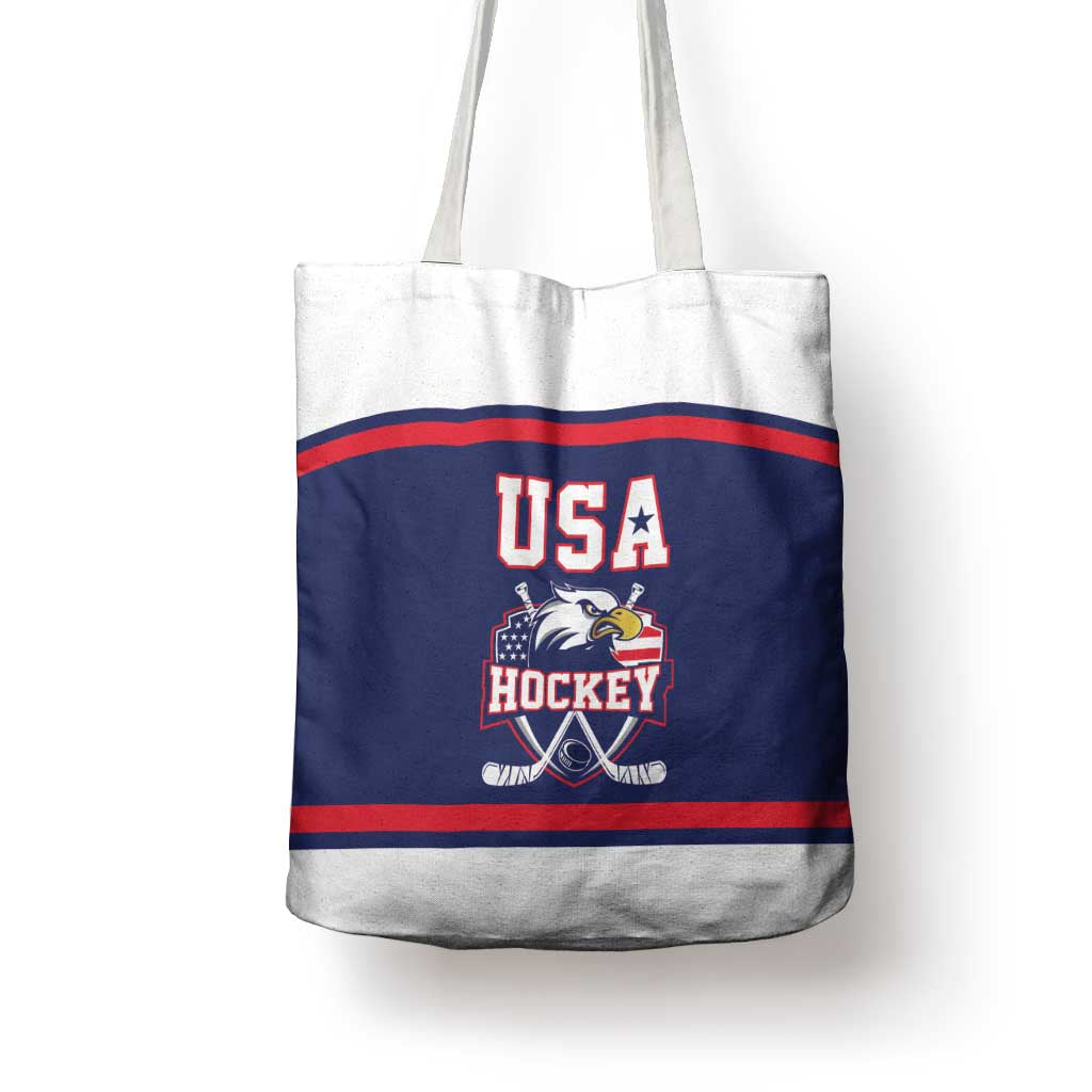 USA Ice Hockey Tote Bag American Eagle Spirit Blue Version