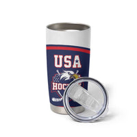 USA Ice Hockey Custom Tumbler Cup American Eagle Spirit Blue Version