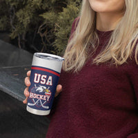 USA Ice Hockey Custom Tumbler Cup American Eagle Spirit Blue Version