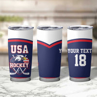 USA Ice Hockey Custom Tumbler Cup American Eagle Spirit Blue Version