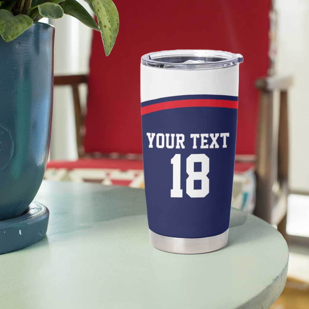 USA Ice Hockey Custom Tumbler Cup American Eagle Spirit Blue Version