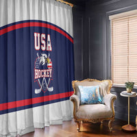 USA Ice Hockey Window Curtain American Eagle Spirit Blue Version