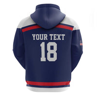 USA Ice Hockey Custom Zip Hoodie American Eagle Spirit Blue Version