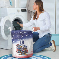 Custom USA Lacrosse Laundry Basket American Eagle Mascot