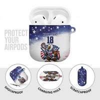 Custom USA Lacrosse AirPods Case American Eagle Mascot