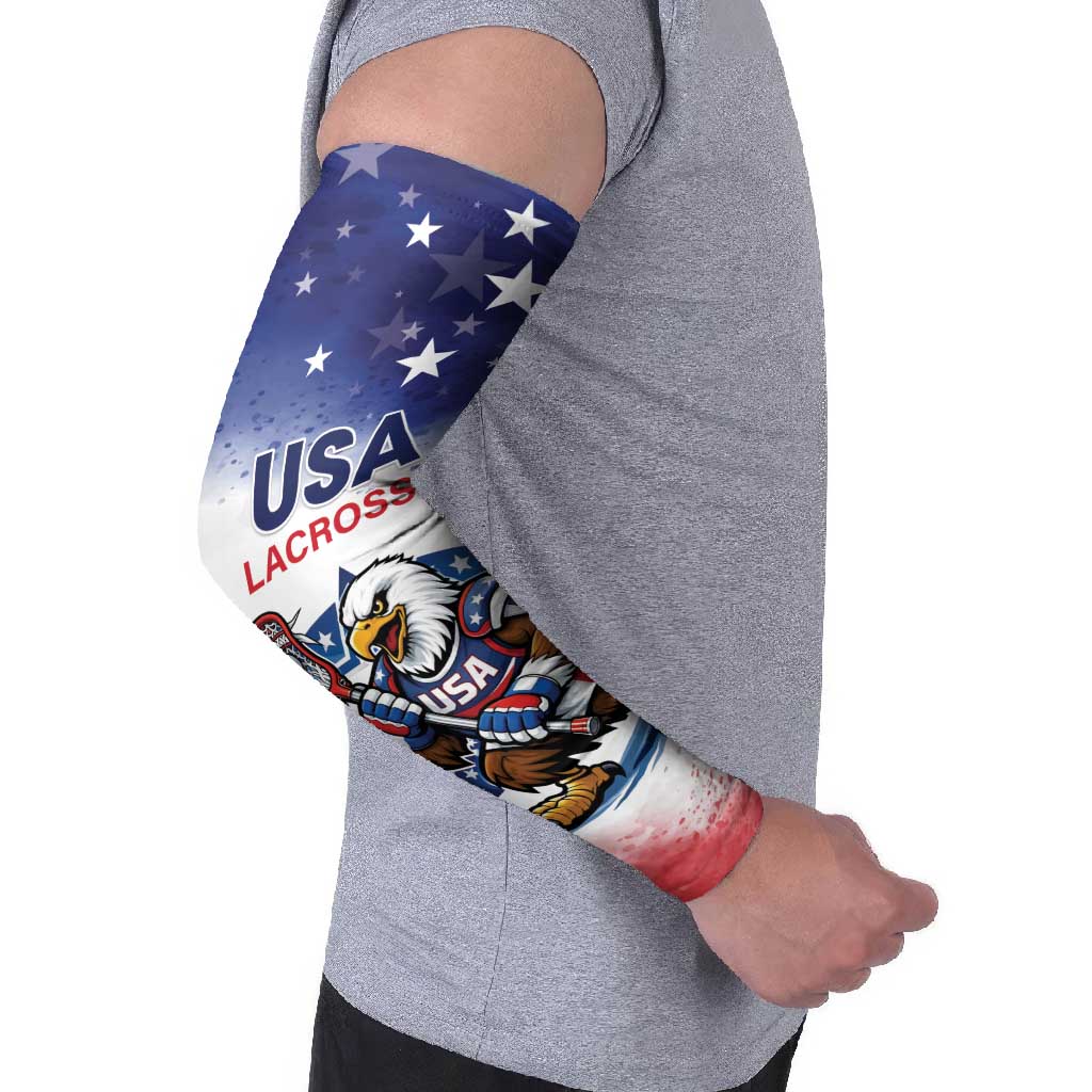 Custom USA Lacrosse Arm Sleeves American Eagle Mascot