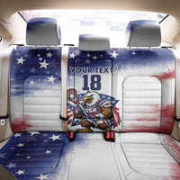 Custom USA Lacrosse Back Car Seat Cover American Eagle Mascot
