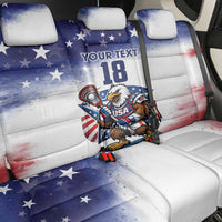 Custom USA Lacrosse Back Car Seat Cover American Eagle Mascot