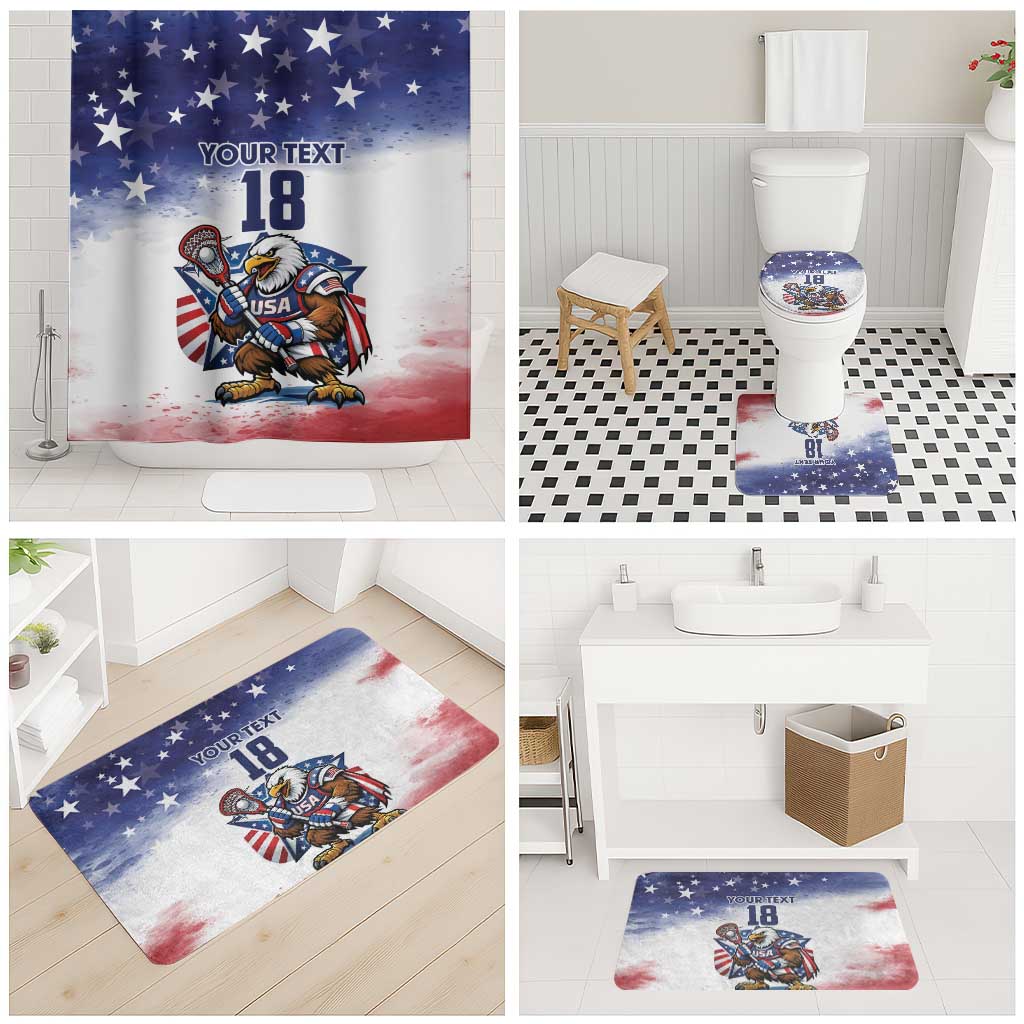 Custom USA Lacrosse Bathroom Set American Eagle Mascot