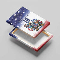 Custom USA Lacrosse Canvas Wall Art American Eagle Mascot