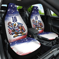 Custom USA Lacrosse Car Seat Cover American Eagle Mascot