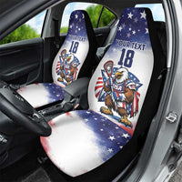 Custom USA Lacrosse Car Seat Cover American Eagle Mascot
