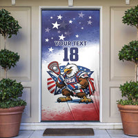 Custom USA Lacrosse Door Cover American Eagle Mascot