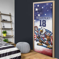 Custom USA Lacrosse Door Cover American Eagle Mascot