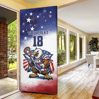 Custom USA Lacrosse Door Cover American Eagle Mascot