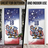 Custom USA Lacrosse Door Cover American Eagle Mascot