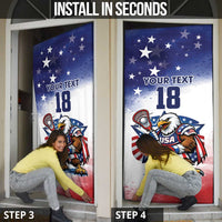 Custom USA Lacrosse Door Cover American Eagle Mascot