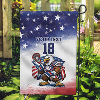 Custom USA Lacrosse Garden Flag American Eagle Mascot