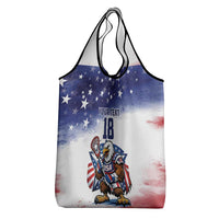 Custom USA Lacrosse Grocery Bag American Eagle Mascot
