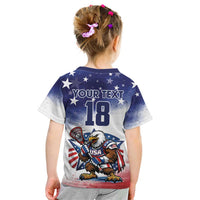 Custom USA Lacrosse Kid T Shirt American Eagle Mascot