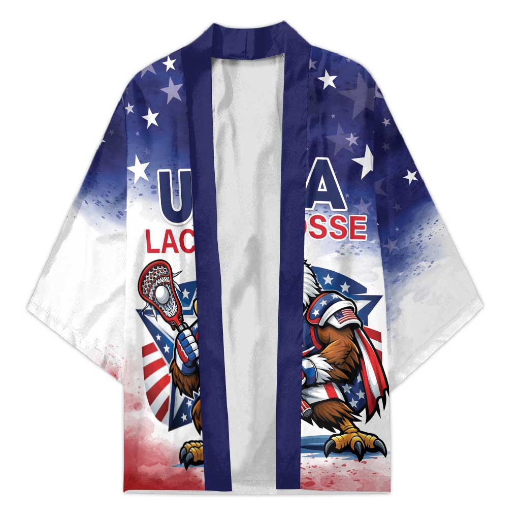 Custom USA Lacrosse Kimono American Eagle Mascot