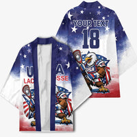 Custom USA Lacrosse Kimono American Eagle Mascot