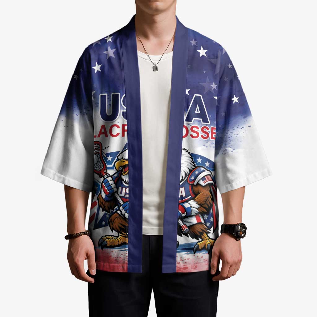 Custom USA Lacrosse Kimono American Eagle Mascot