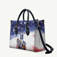 Custom USA Lacrosse Leather Bag American Eagle Mascot