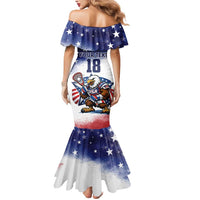Custom USA Lacrosse Mermaid Dress American Eagle Mascot