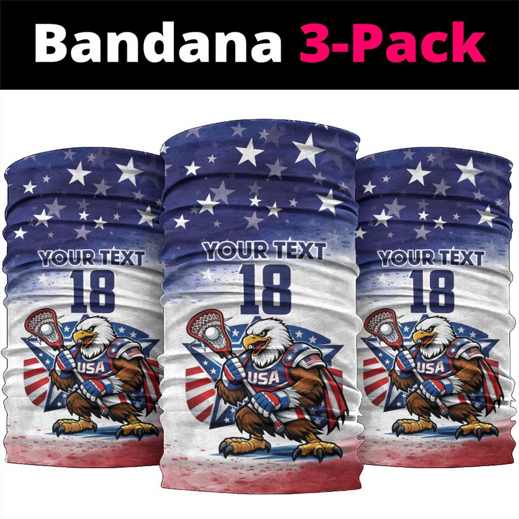 Custom USA Lacrosse Neck Gaiter American Eagle Mascot