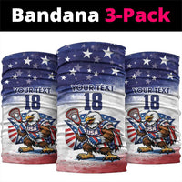 Custom USA Lacrosse Neck Gaiter American Eagle Mascot