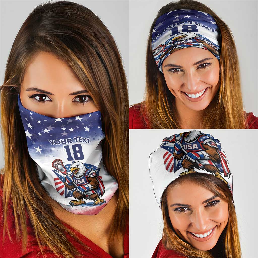 Custom USA Lacrosse Neck Gaiter American Eagle Mascot