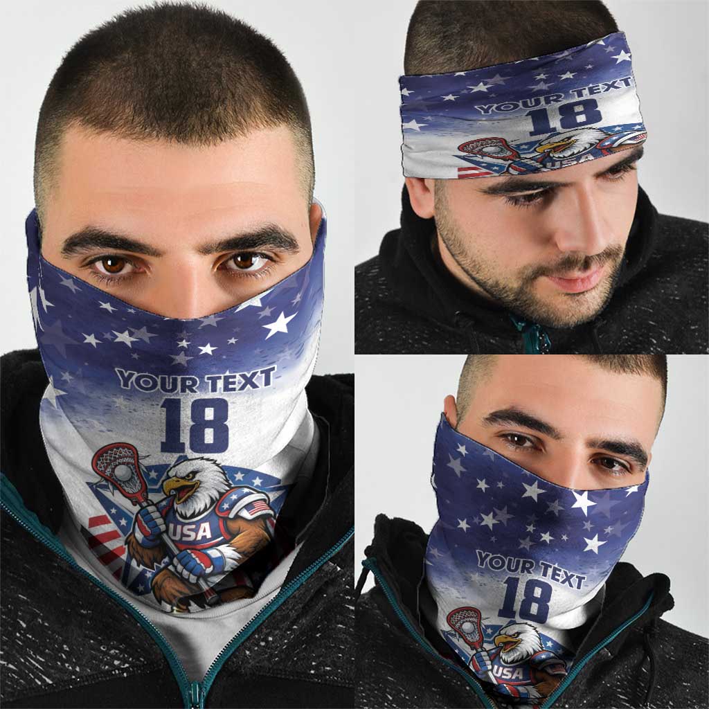 Custom USA Lacrosse Neck Gaiter American Eagle Mascot