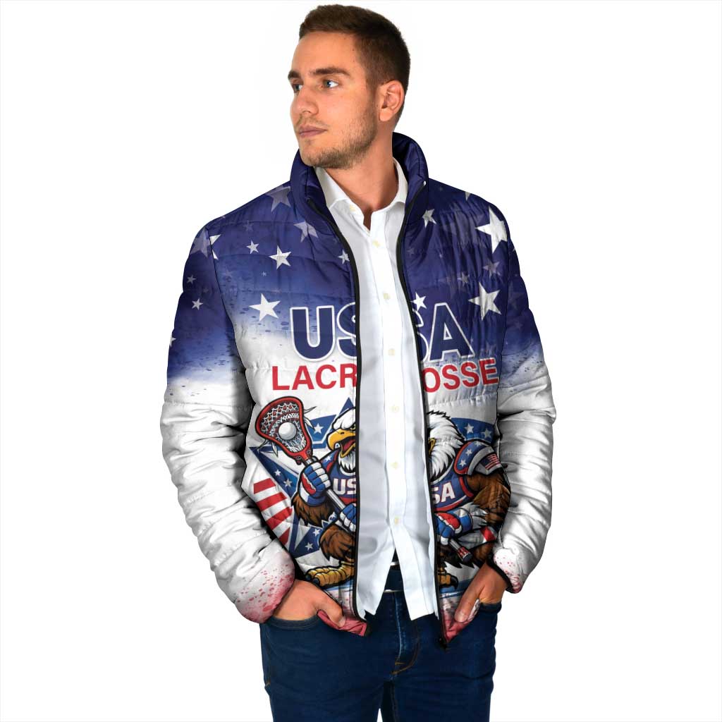 Custom USA Lacrosse Padded Jacket American Eagle Mascot