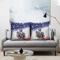 Custom USA Lacrosse Pillow Cover American Eagle Mascot
