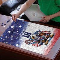 Custom USA Lacrosse Puzzle American Eagle Mascot