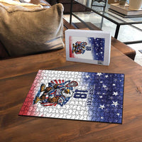 Custom USA Lacrosse Puzzle American Eagle Mascot