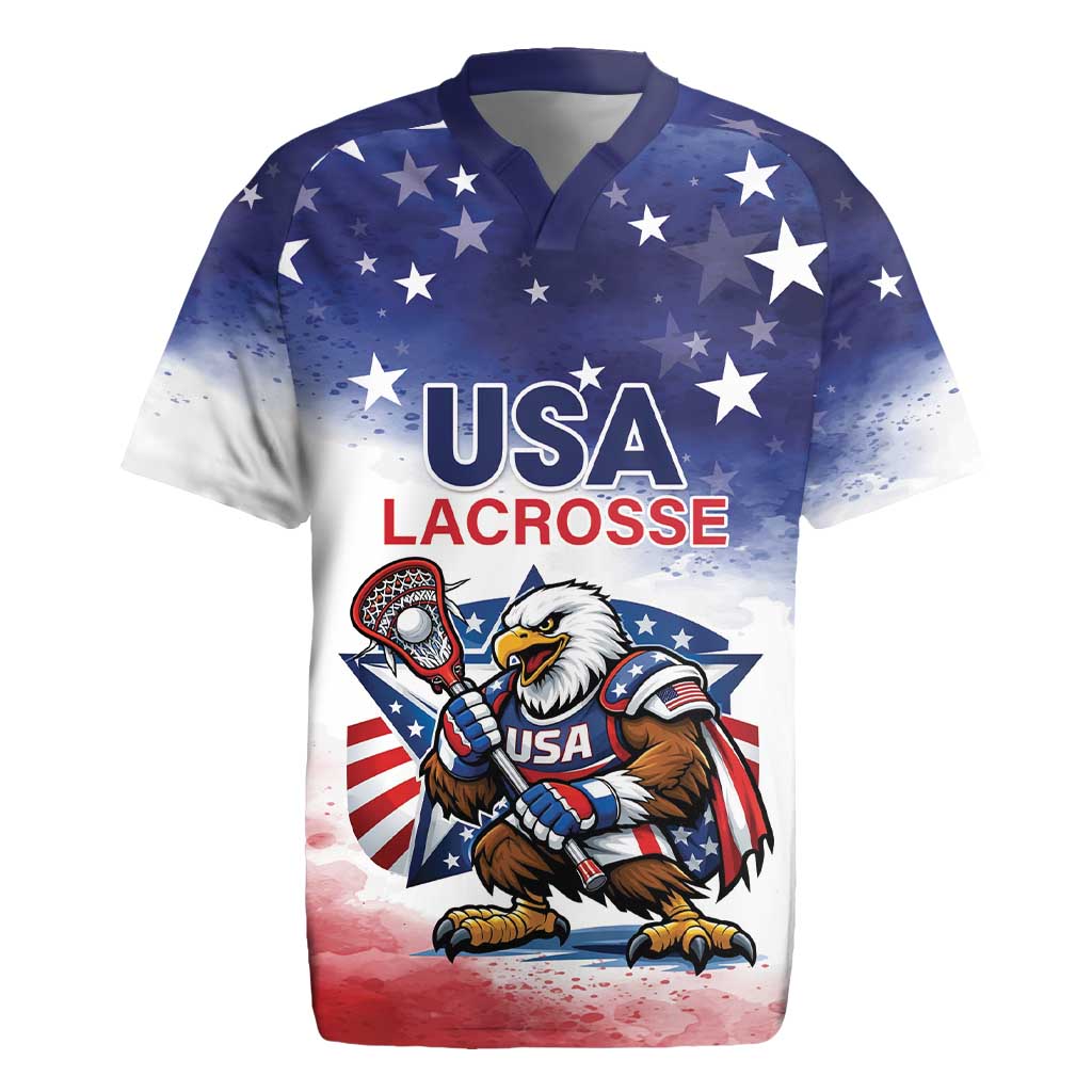 Custom USA Lacrosse Rugby Jersey American Eagle Mascot