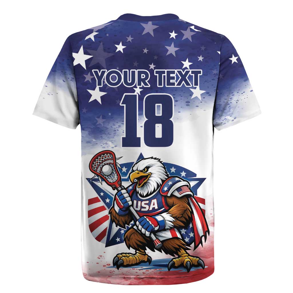 Custom USA Lacrosse Rugby Jersey American Eagle Mascot