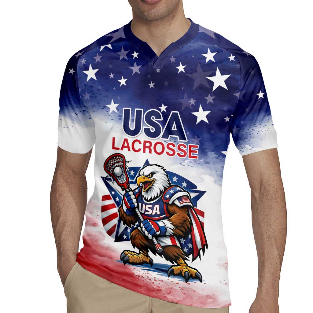 Custom USA Lacrosse Rugby Jersey American Eagle Mascot