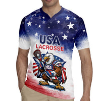 Custom USA Lacrosse Rugby Jersey American Eagle Mascot